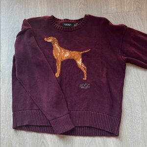 Ralph Lauren Maroon Knit Sweater